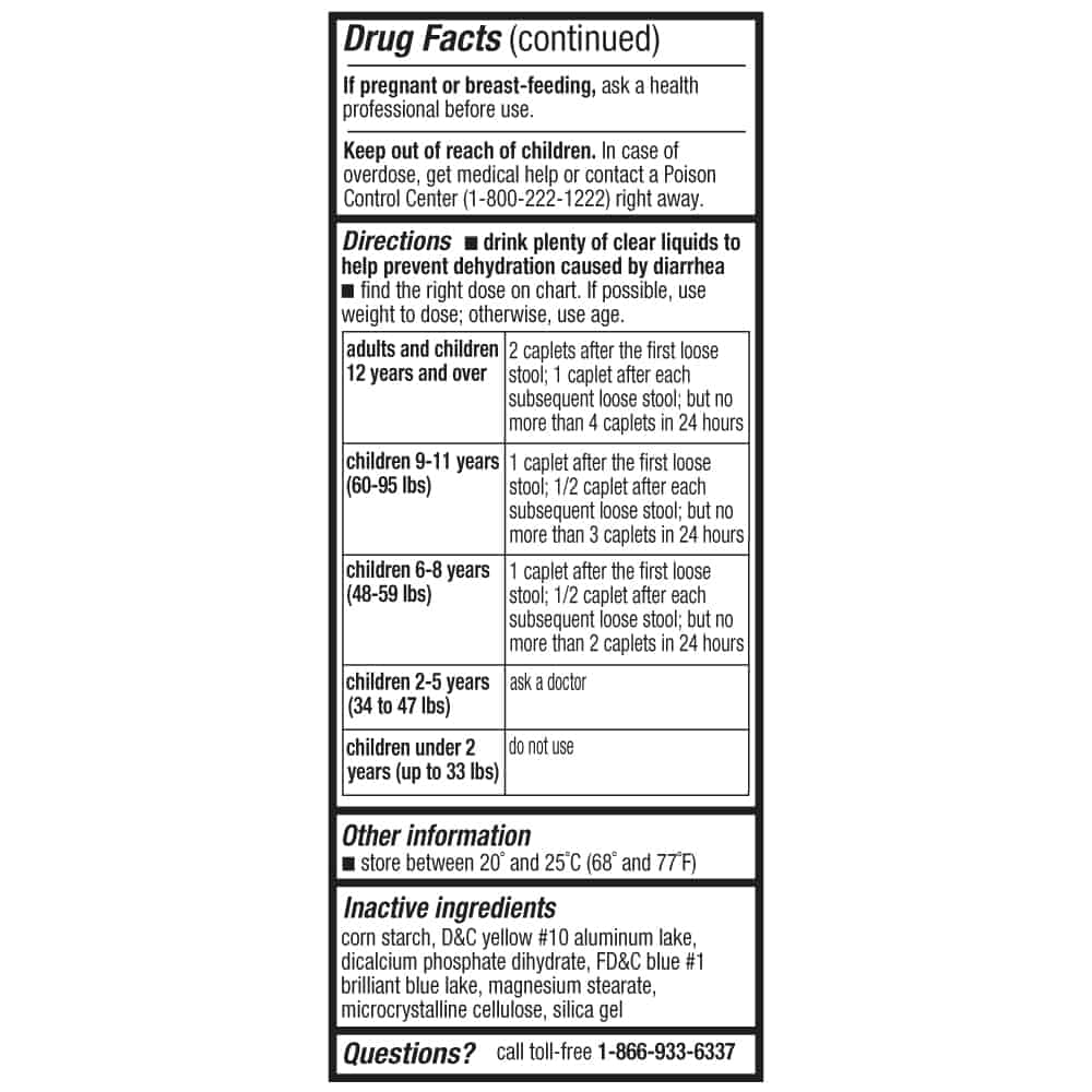 IBS LABS Diarrhea Relief, Loperamide  2mg - 200 Caplets (Generic Imodium)